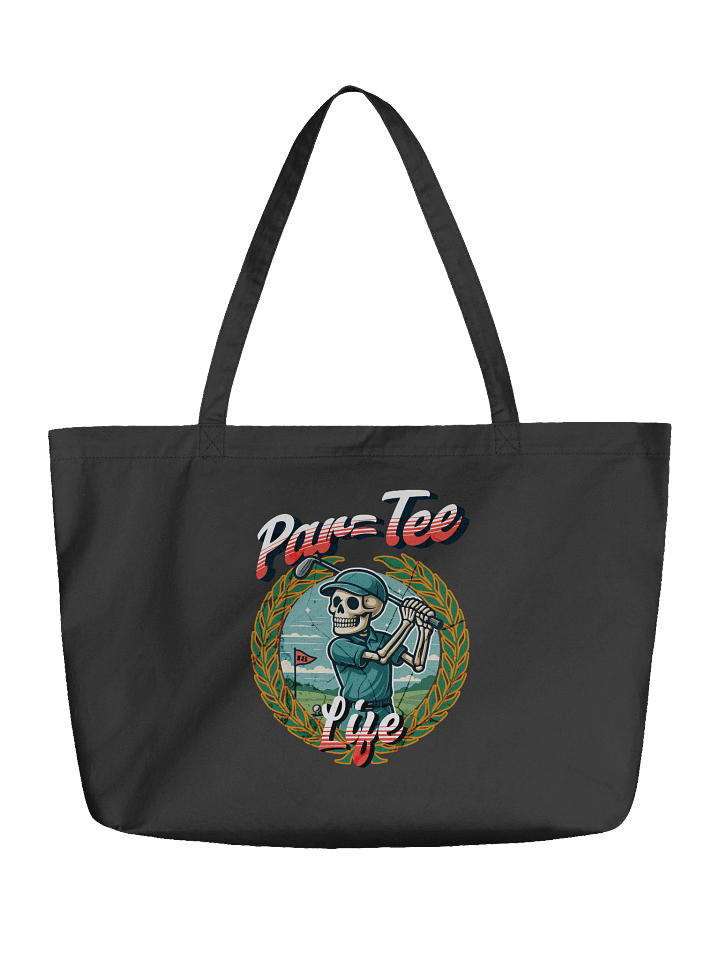 Par Tee Life Golfing Skeleton Golfer Organic Tote product image (2)