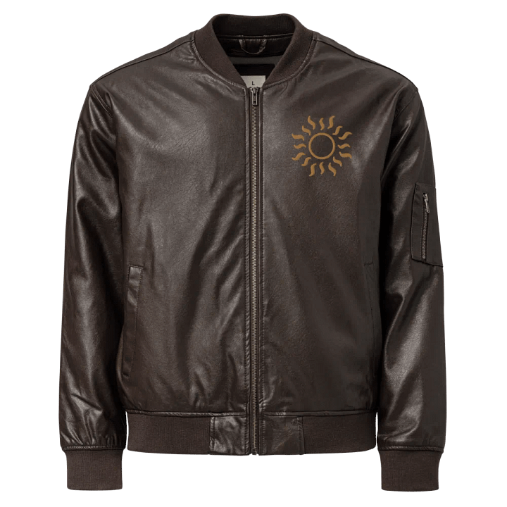 Solar Flare Brown Bomber Jacket product image (1)