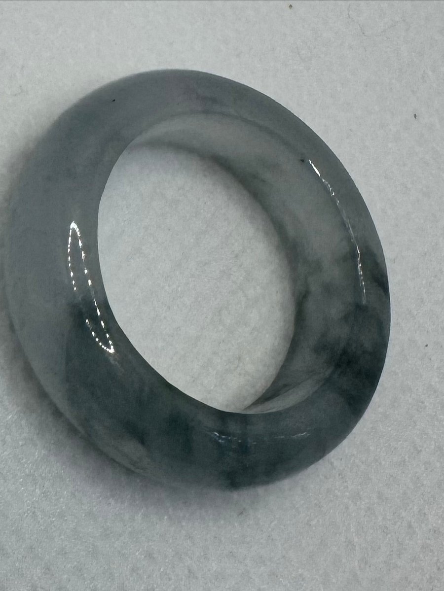 Transparent Geen and White Jade Ring product image (1)