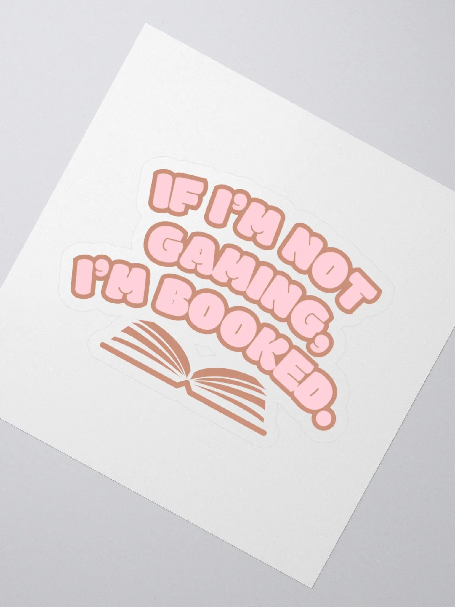 Not Gaming Booked Sticker product image (2)