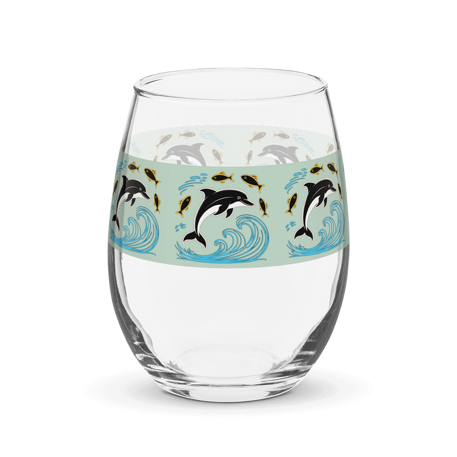 Dolphin Dance Stemless Wine Glass product image (1)