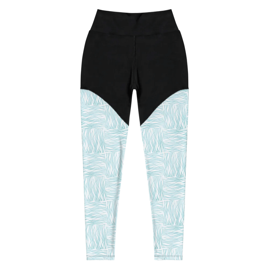 Light Turquois All-Over Print Sports Leggings product image (5)