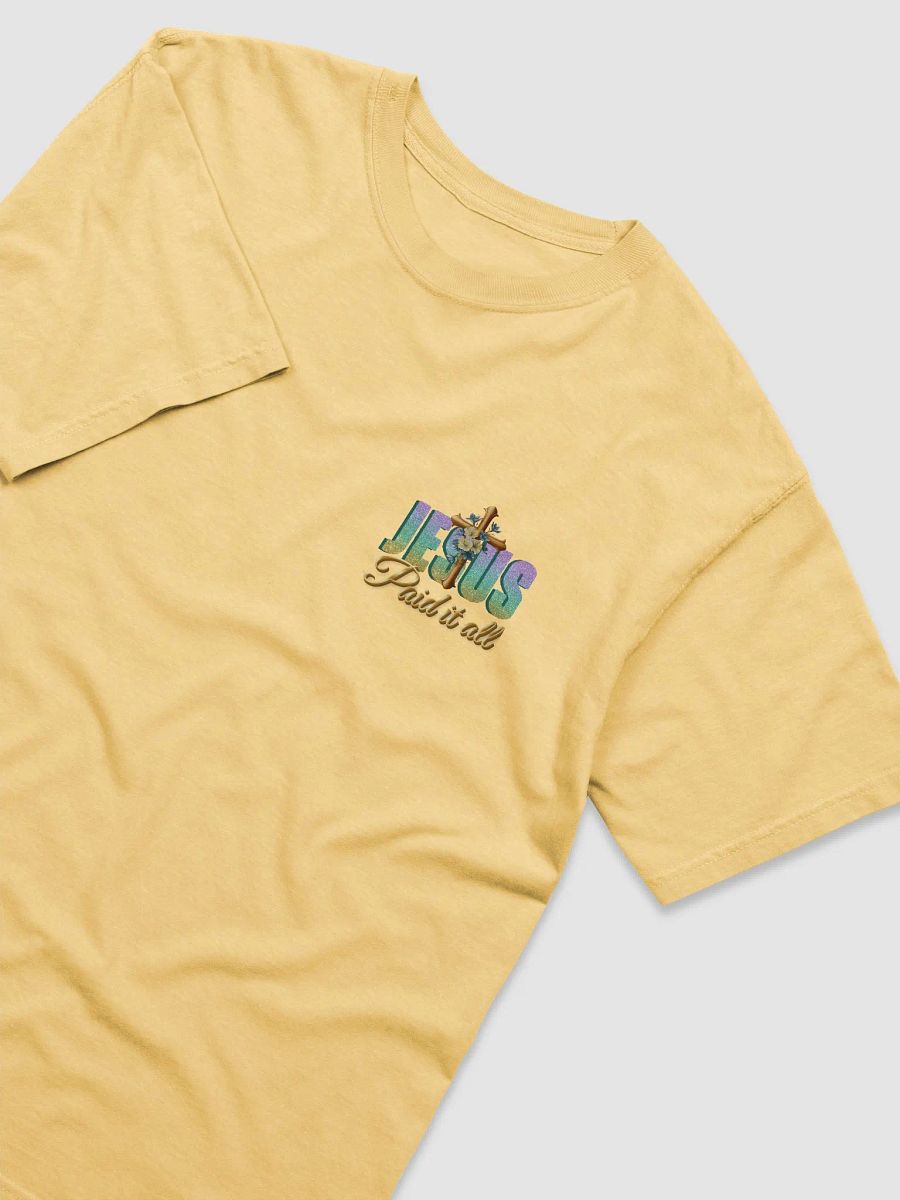 JESUS Paid It All, Christian Faith Comfort T-shirt - Pocket Style. product image (4)