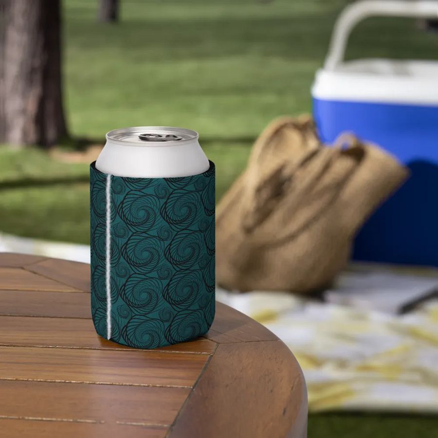 Swirling Teal Can Cooler product image (7)