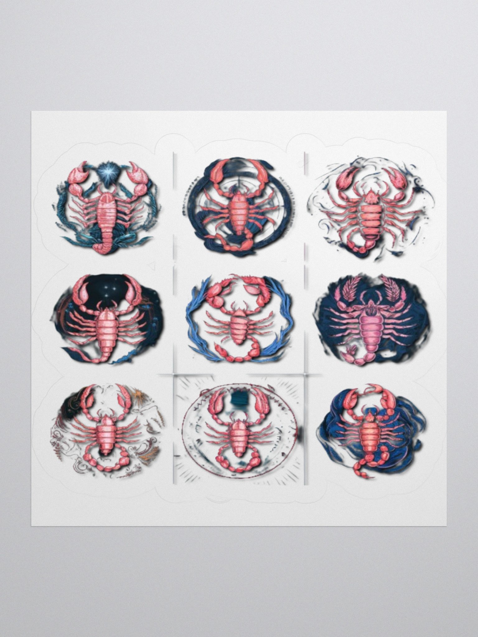 Exclusive Scorpio Zodiac Sticker: Pink Scorpion with Swirling Design - Perfect for Astrology Lovers! product image (2)