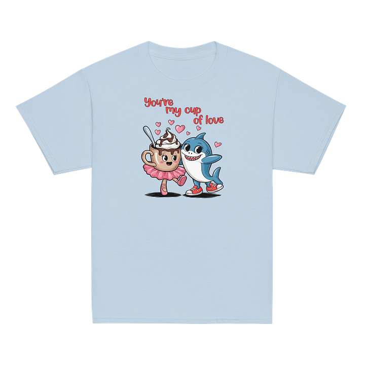 Tralalero Tralala and Cappuccina Ballerina – Cute Cartoon Couple Kid Tee product image (10)
