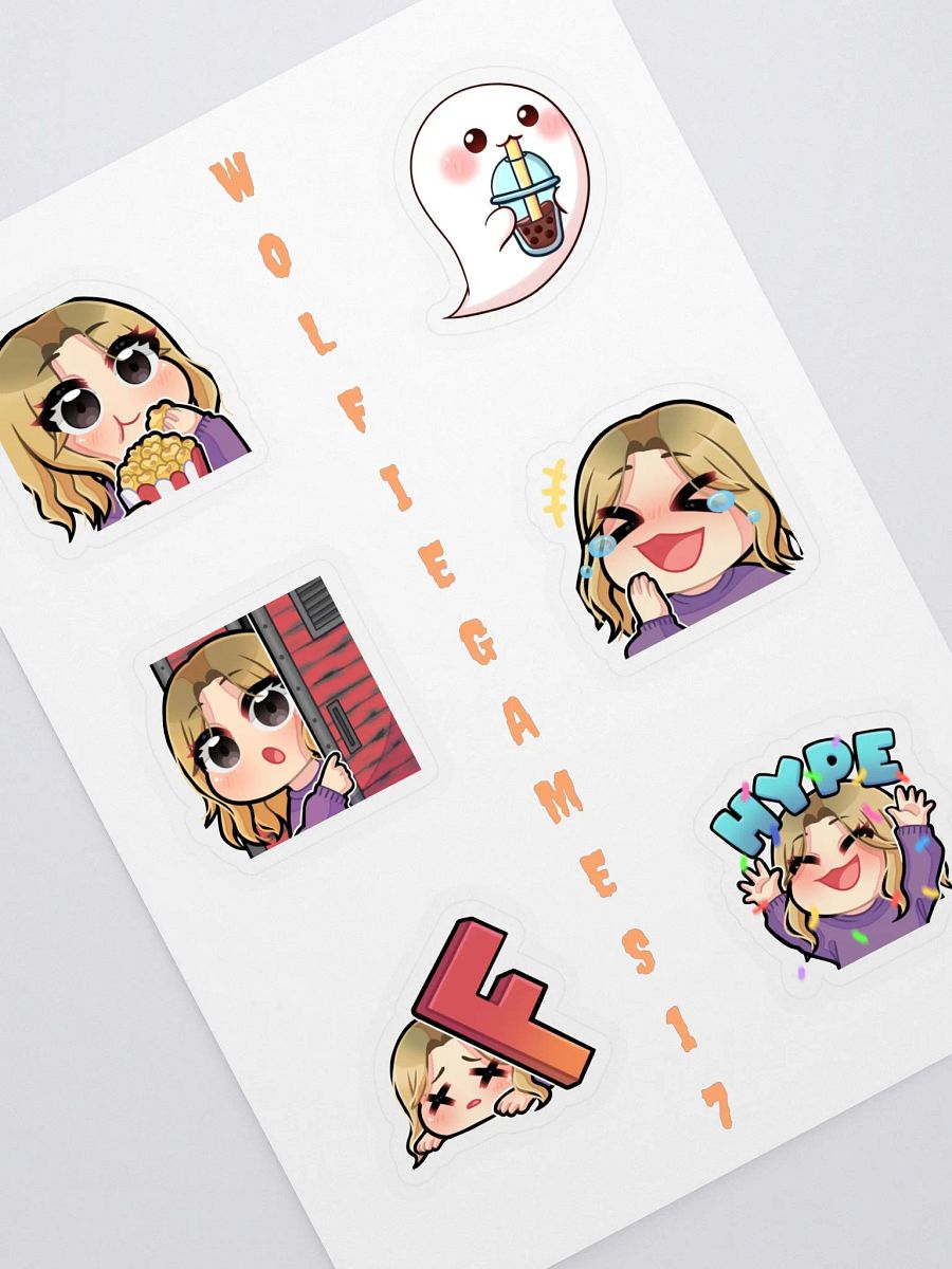Wolfie Emotes Sticker Sheet product image (1)