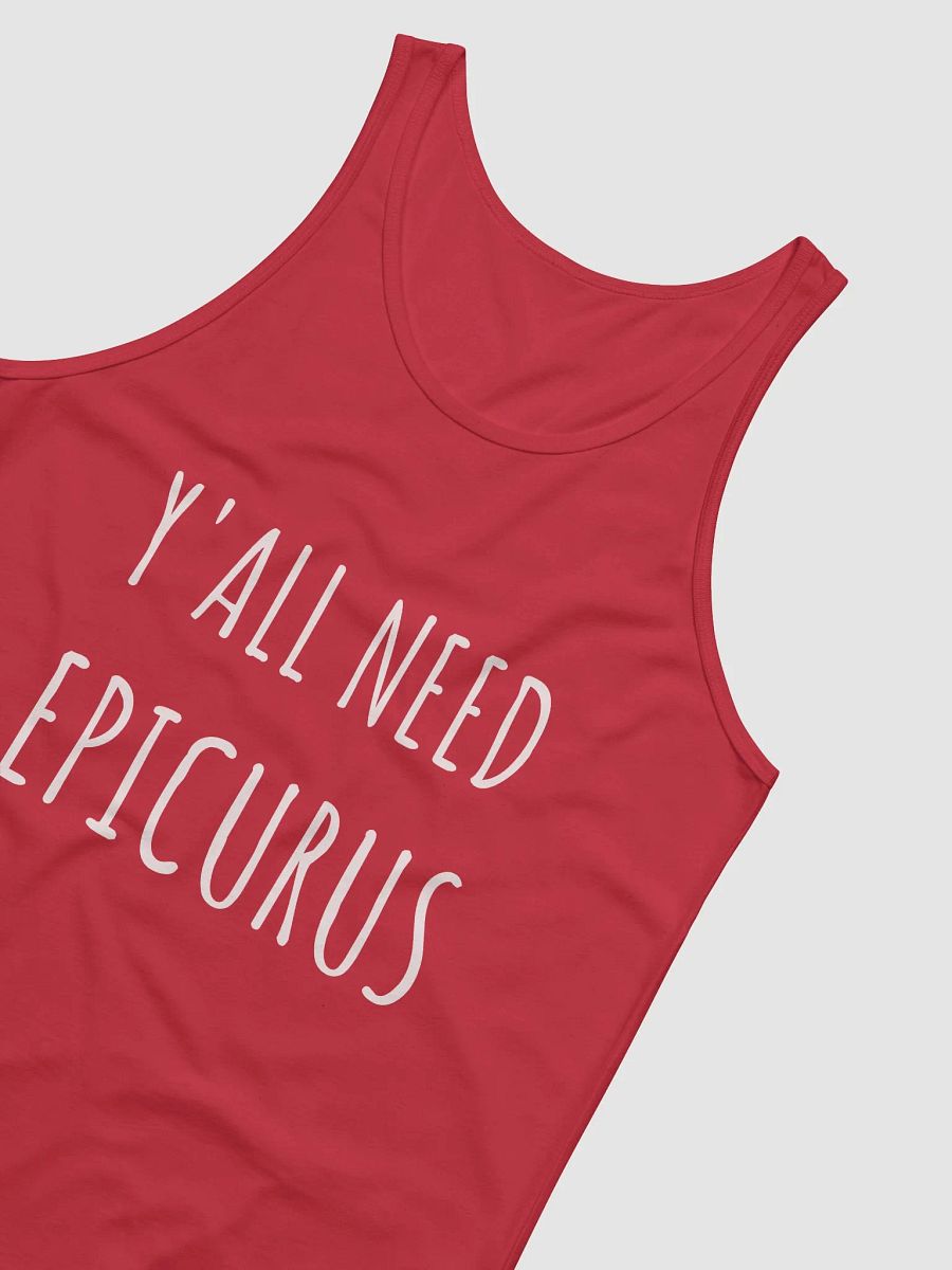 Y'all Need Epicurus WHITE (Bella+Canvas Jersey Tank) product image (44)