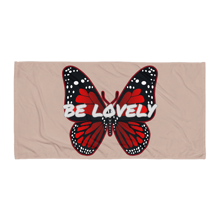 Be Lovely Butterfly Sublimated Towel Rose Dust product image (1)