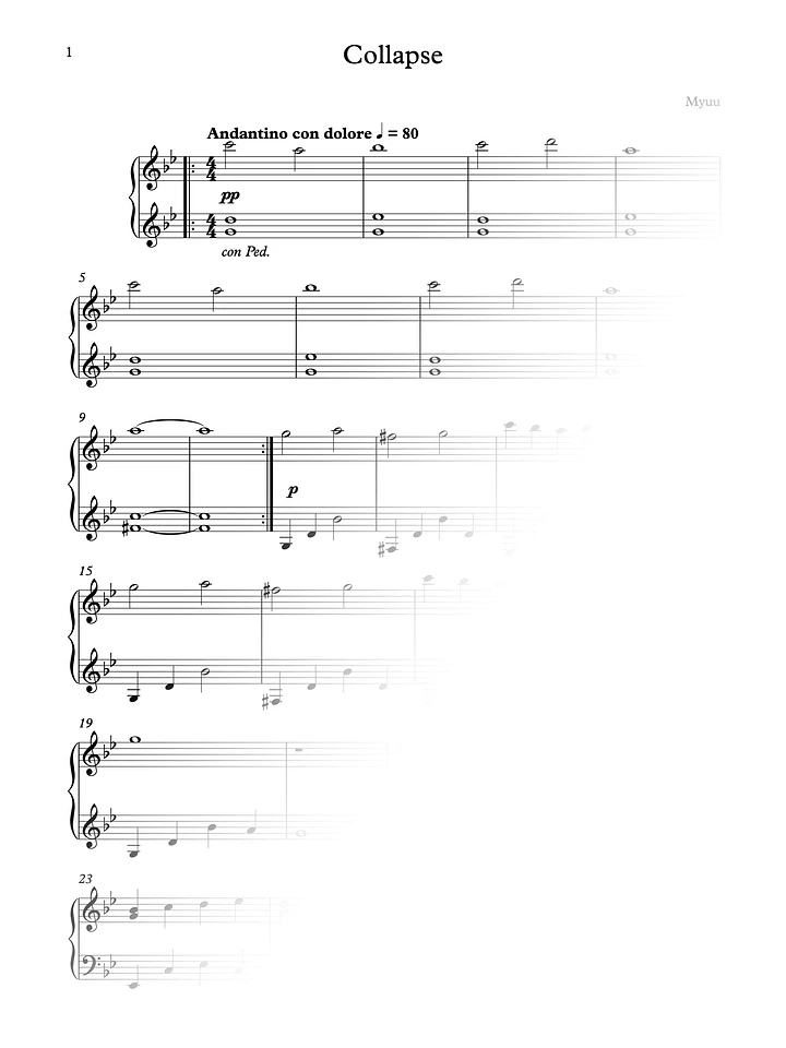 Sheet Music - Collapse product image (1)