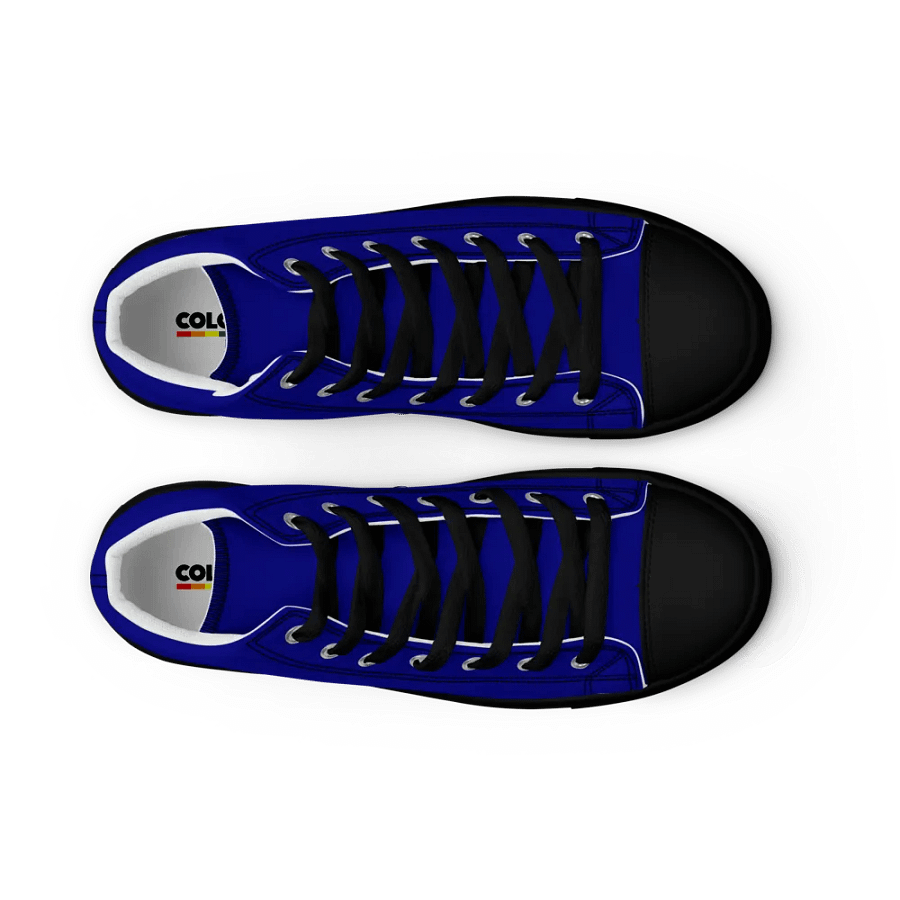 Women's Navy Blue High Top Canvas Shoes product image (6)