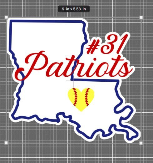 Single 6-inch Custom Vinyl Sticker (State) product image (1)