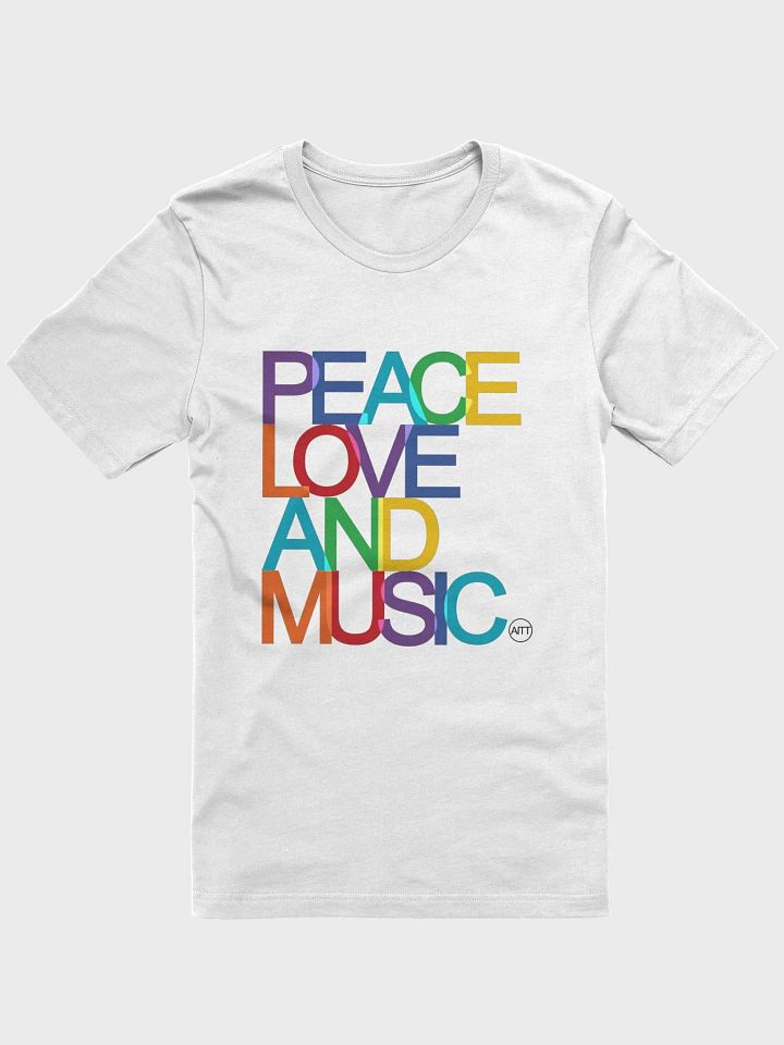 Peace Love Music White Tshirt product image (1)