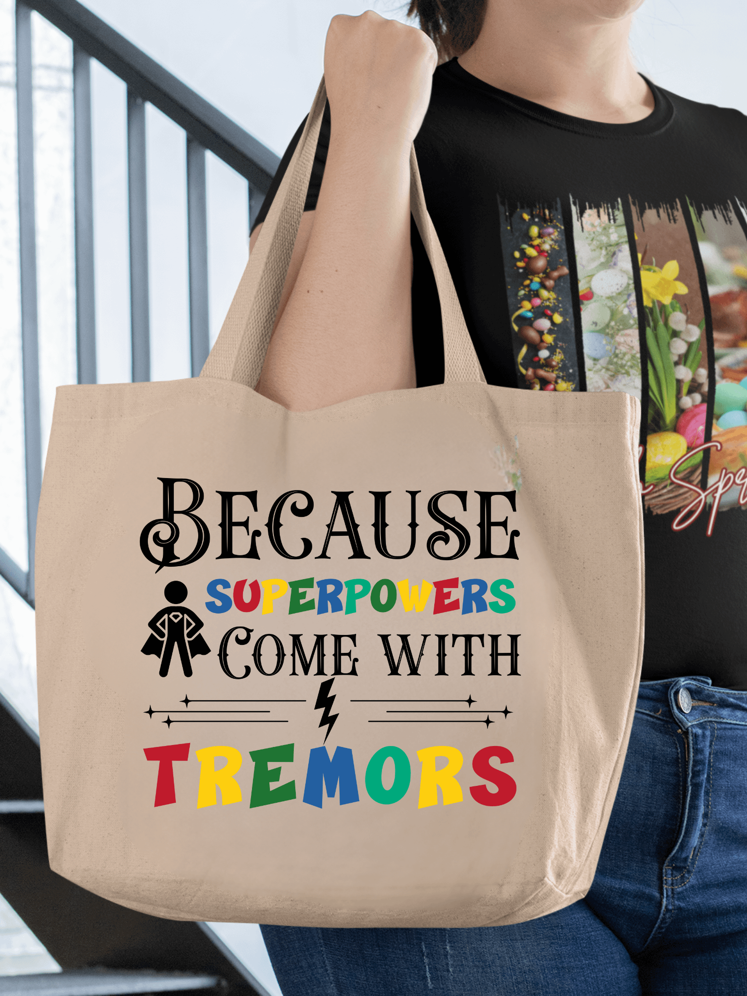 Because Superpowers Come with Tremors Parkinson Eco Tote Bag product image (1)