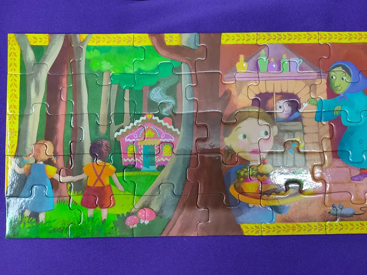 Puzzle Hansel & Gretel, jogo para criança, estória clássica, divertido, competências de observação product image (1)