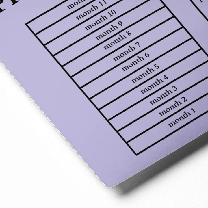 HIGHFALUTIN ANNUAL RENT TRACKER (black design 10) product image (2)
