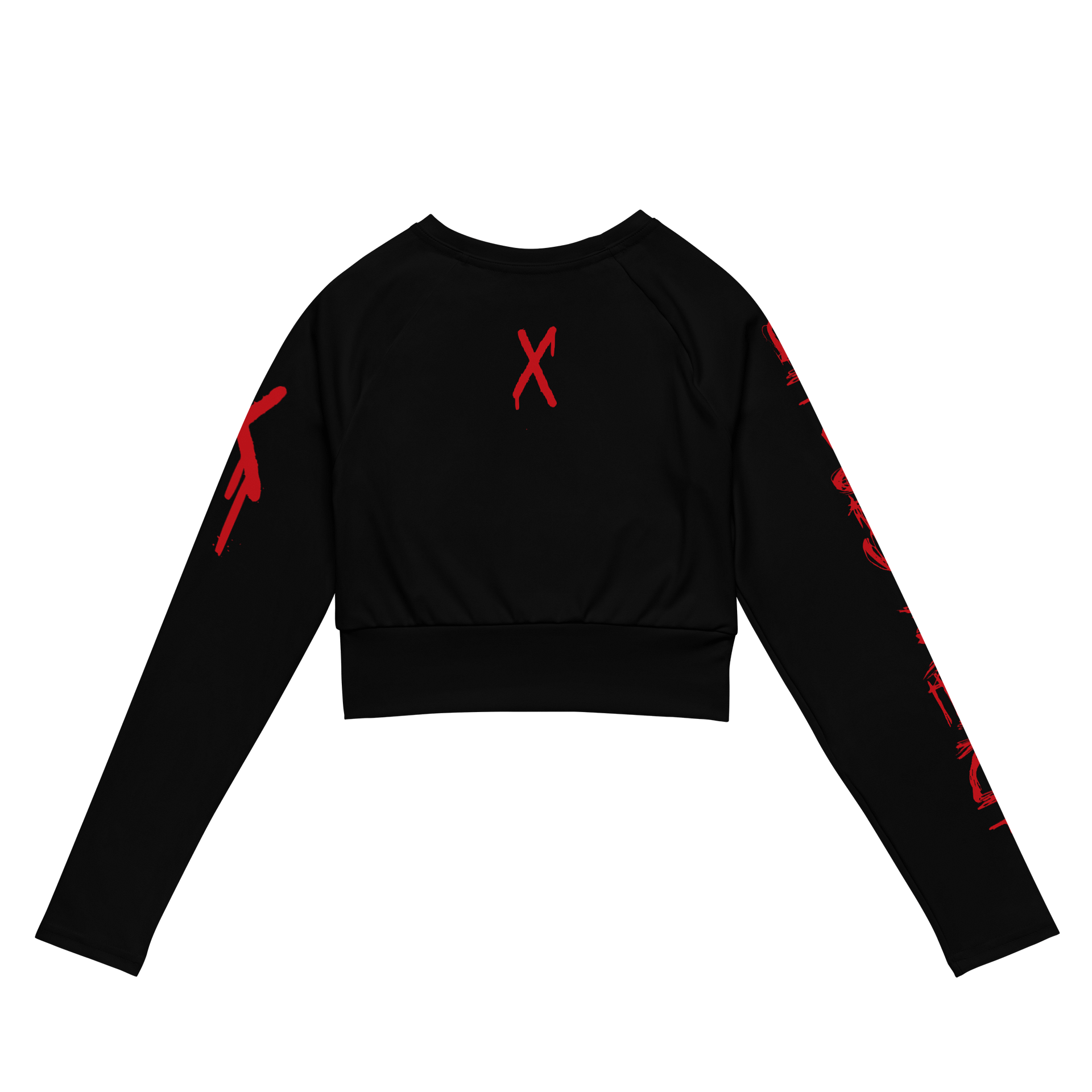 Graffiti Bear Fitted Long Sleeve Crop Top product image (3)