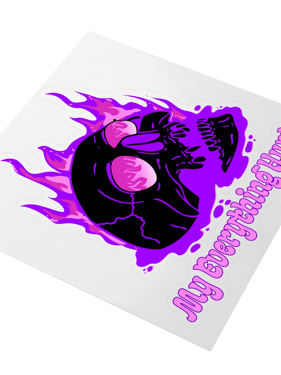 Large My Everything Hurts! Purple Skull Sticker product image (3)