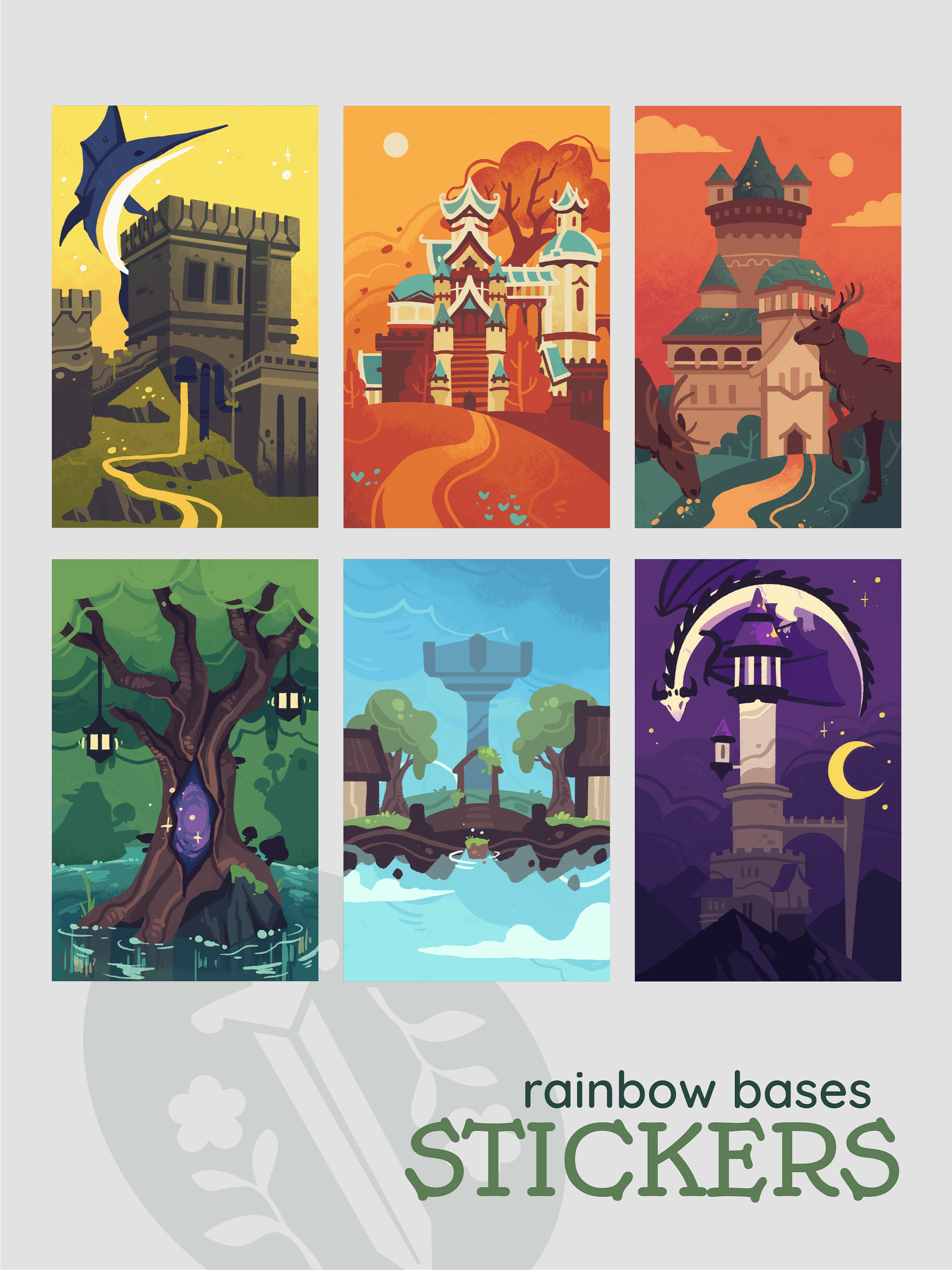 Rainbow Bases Stickers product image (1)