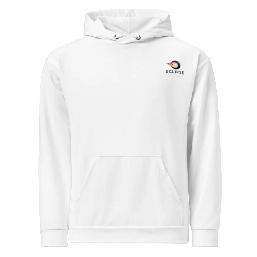 Eclipse Recycled Unisex Hoodie with Sun Design - White product image (1)