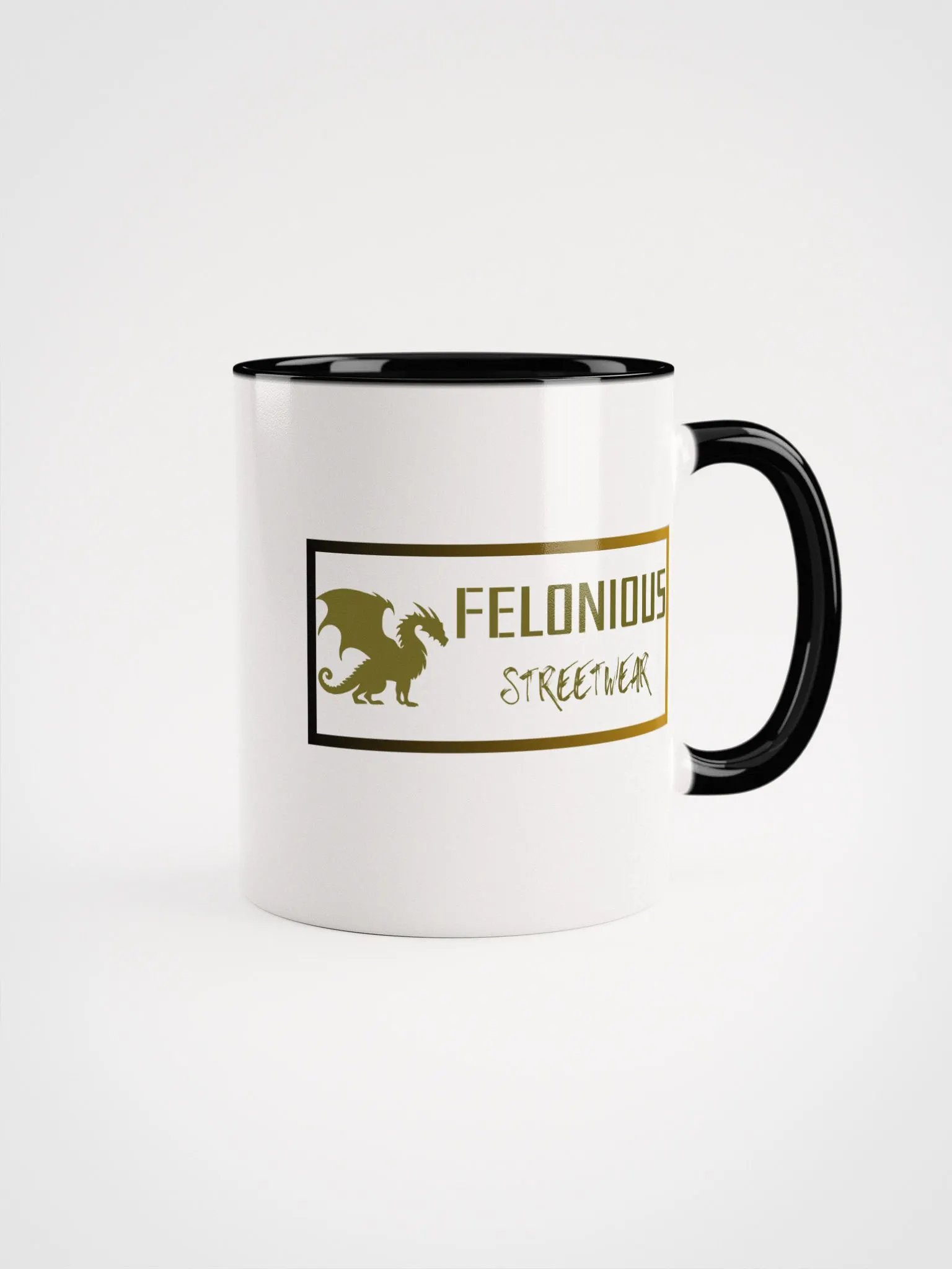 Felonious Streetwear Dragon Gold Logo Ceramic Mug product image (11)