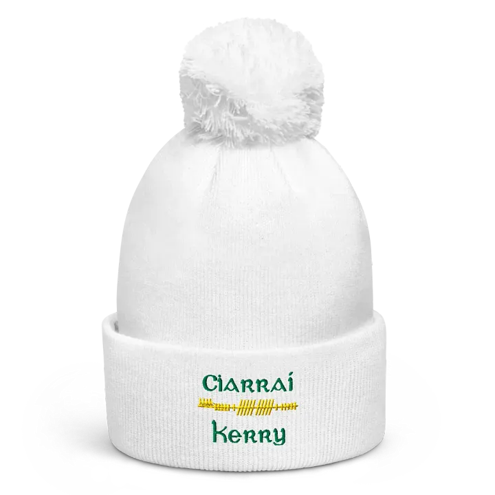 Kerry/Ciarraí Orthodox style Ogham embroidered embroidered Pom-Pom Beanie product image (5)