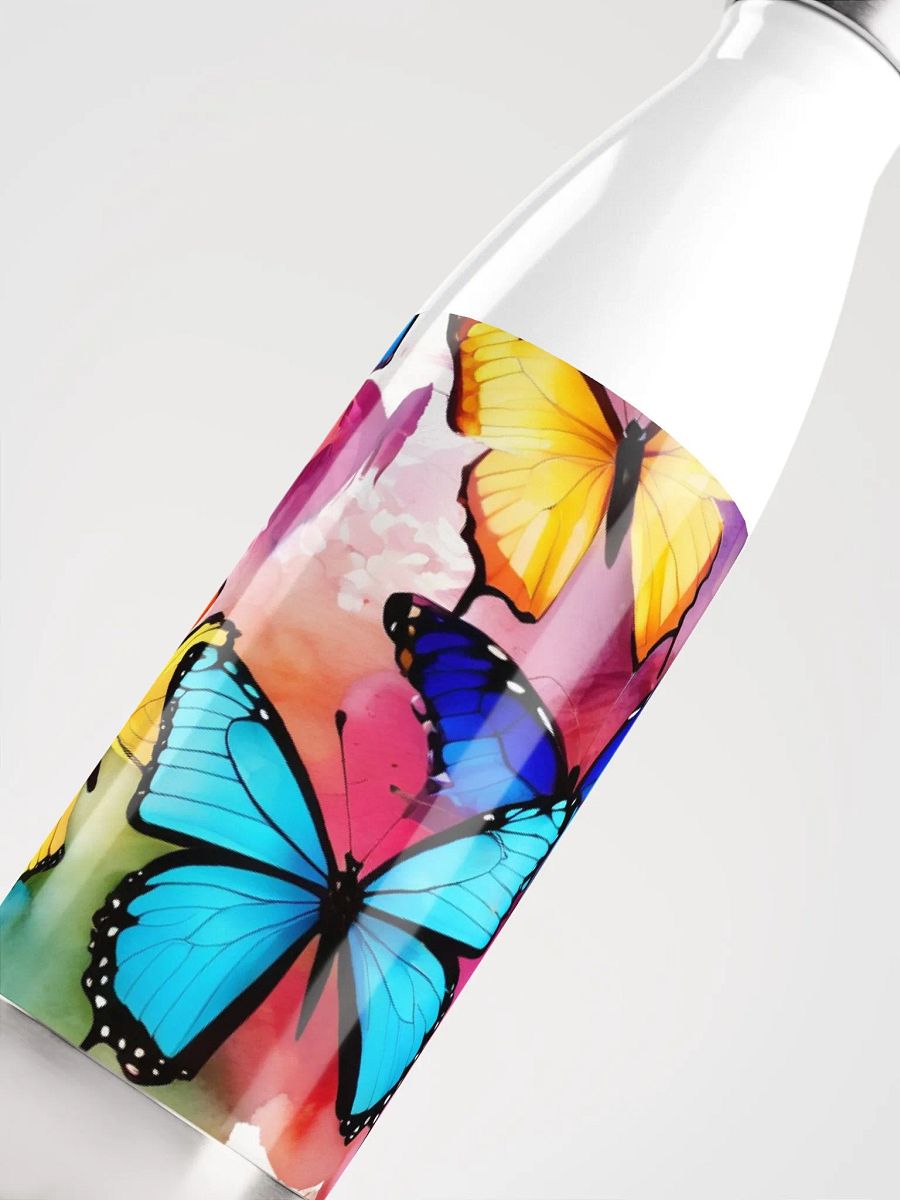 Stainless Steel water bottle with butterflys product image (5)