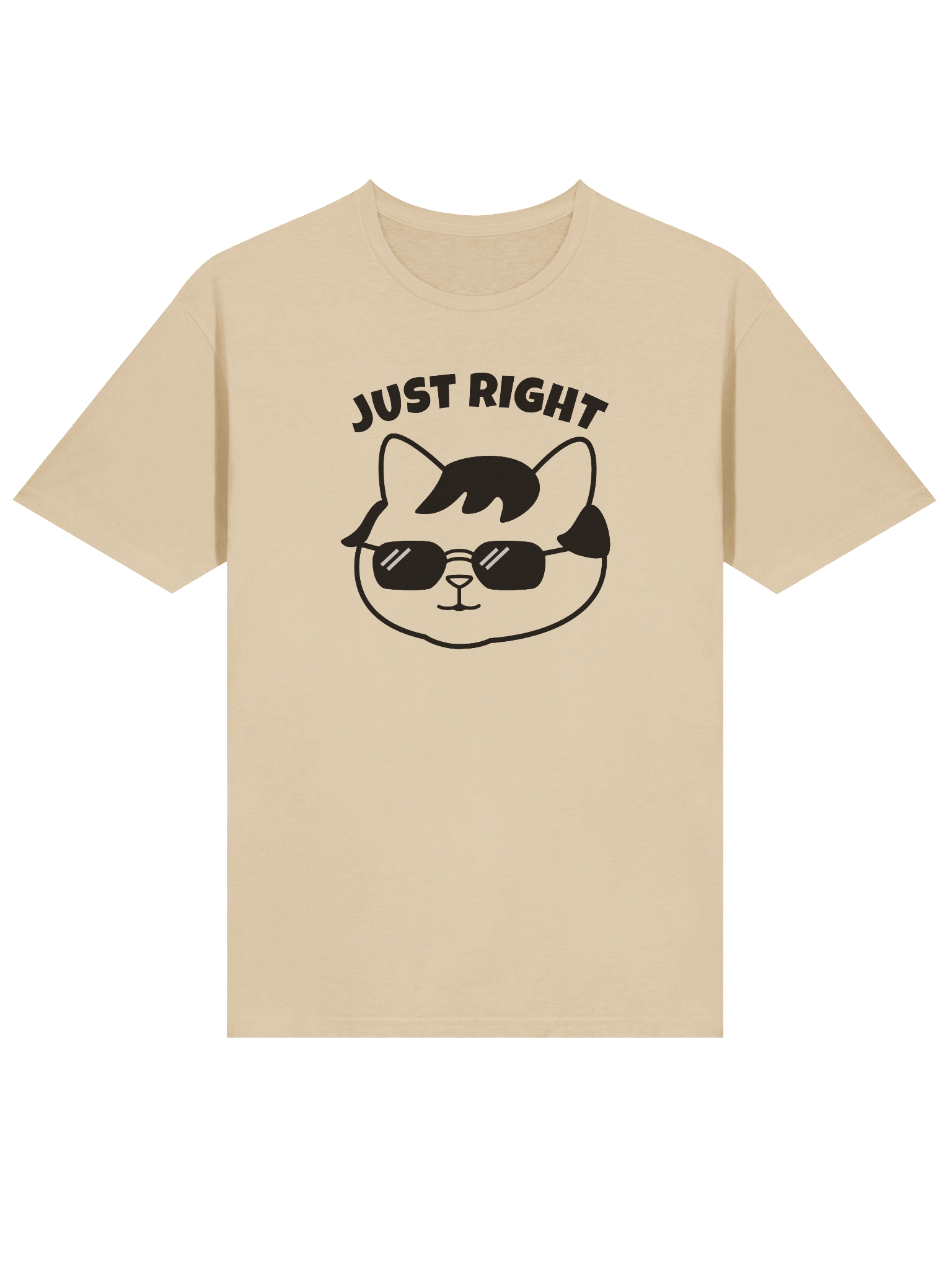 Goromi the Cat in Wig (JUST RIGHT) - Unisex Adult Super Soft Lightweight T-shirt product image (1)