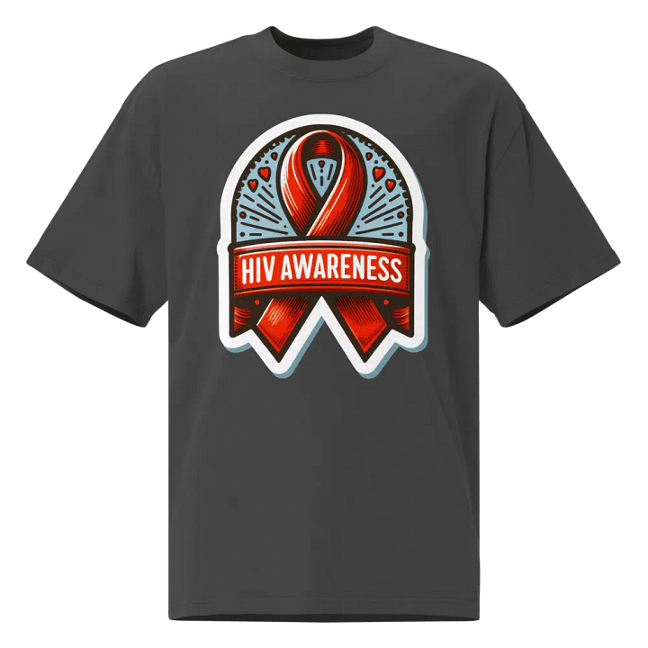 Bold HIV Awareness Ribbon Faded T-Shirt product image (1)