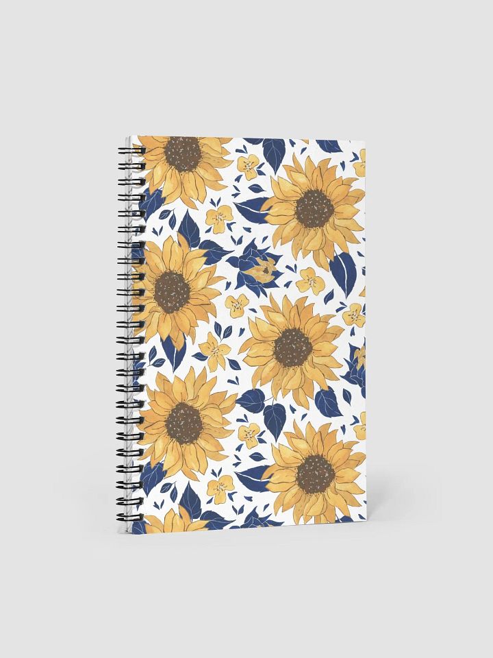 Sunflower Pattern Spiral Notebook product image (1)