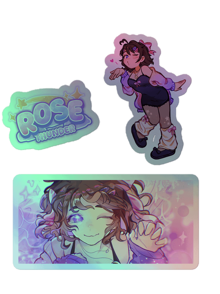 Holographic Rose Stickers 🩷 product image (2)