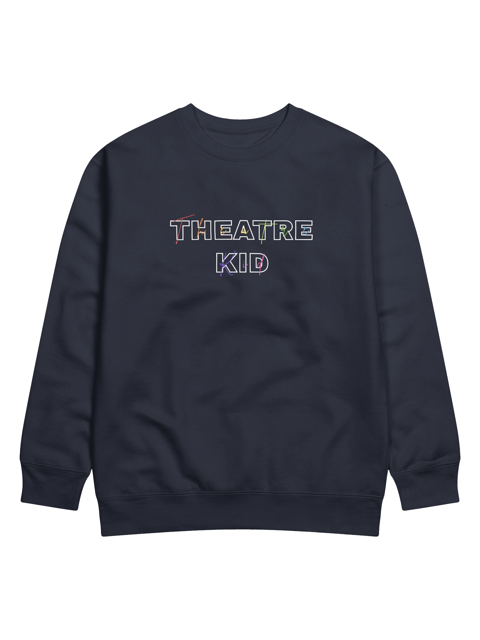 Theatre Kid, Block &Rainbow Script, Sweater product image (1)