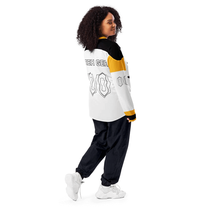 Recycled Hockey Fan Jersey - White - White HApex Gear White Logo product image (2)