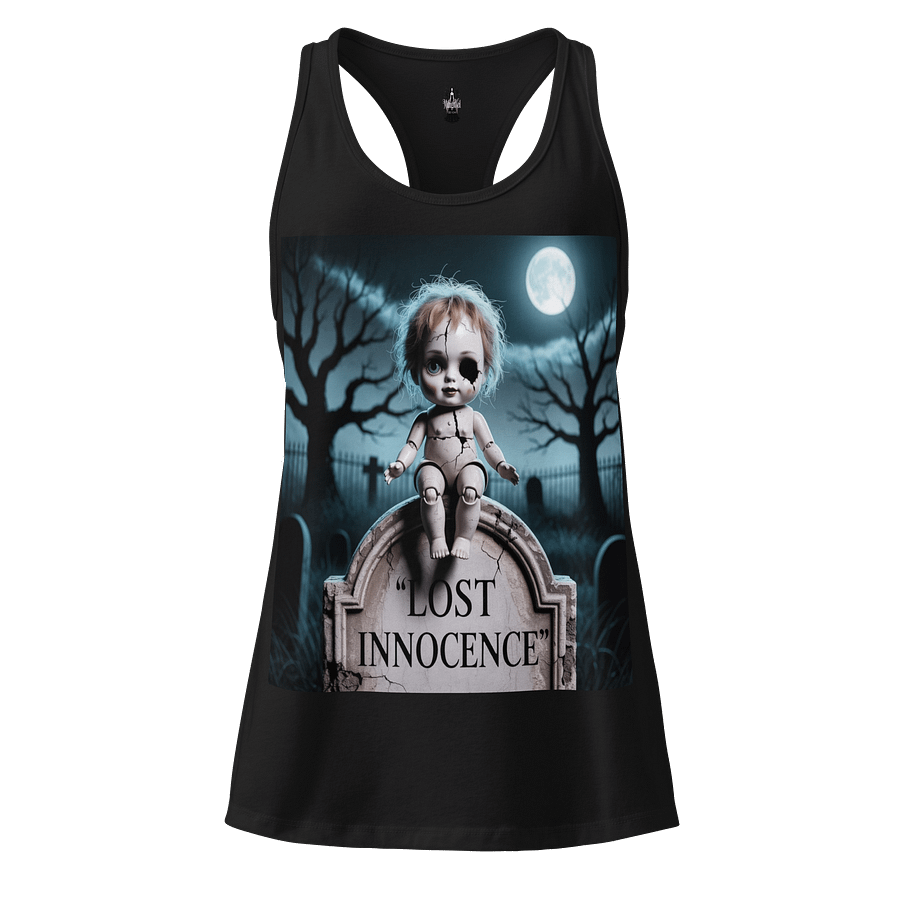 Midnight Veil Designs Women's Gothic Racerback Tank Top - Lost Innocence Black product image (1)
