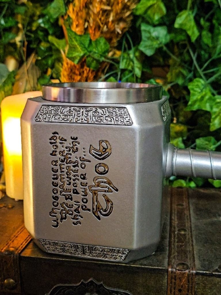 The Armored Kingdom Silver Battle Hammer Of The Gods Mug product image (3)
