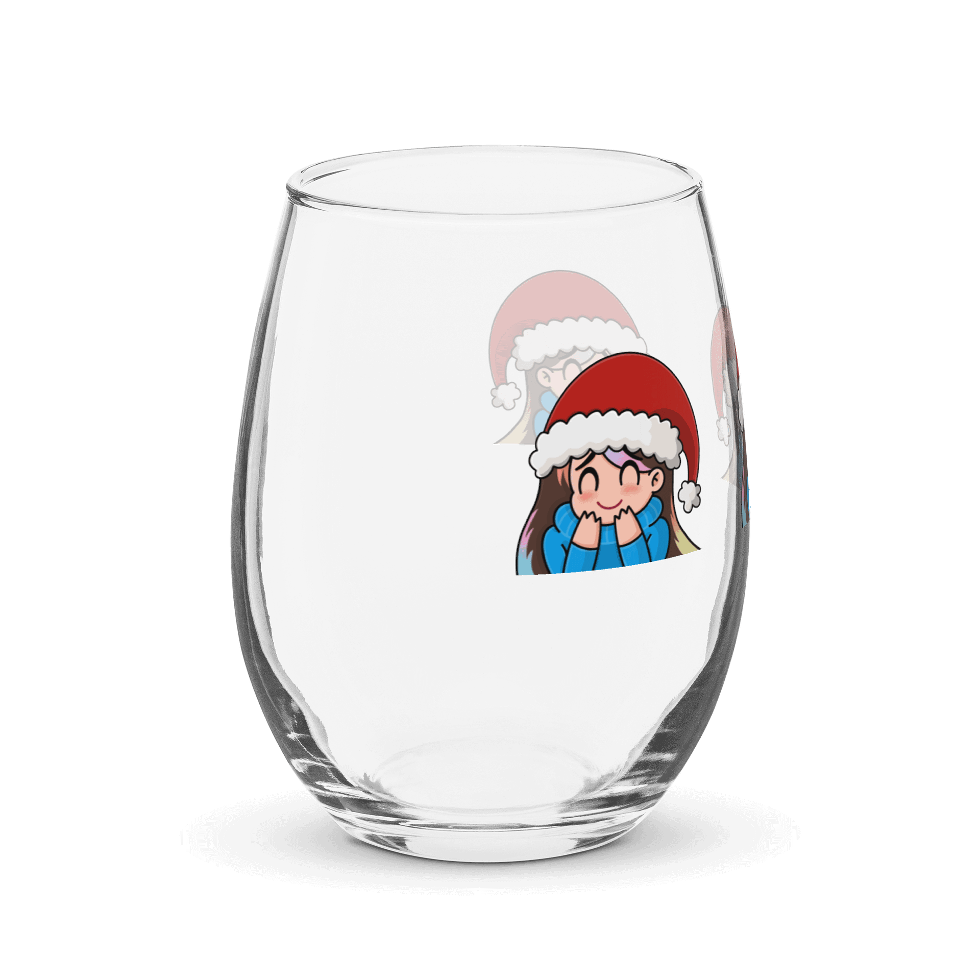 Cheerful Santa Hat Wine Glass Set product image (4)