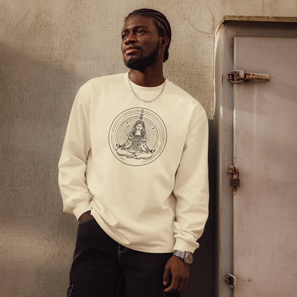 [Meditation 2 - Black] - Unisex Premium Heavyweight Long Sleeve Shirt product image (34)