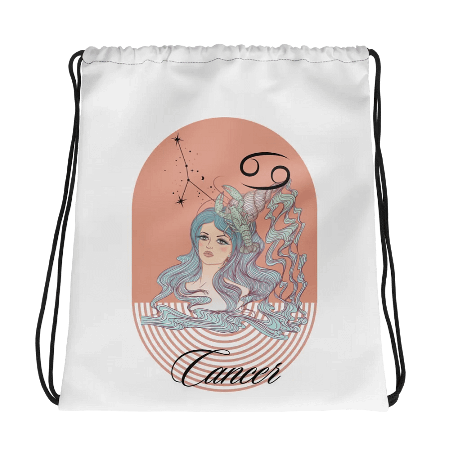Reach for the Stars: Adorable Horoscope Drawstring Bag - Cancer product image (2)