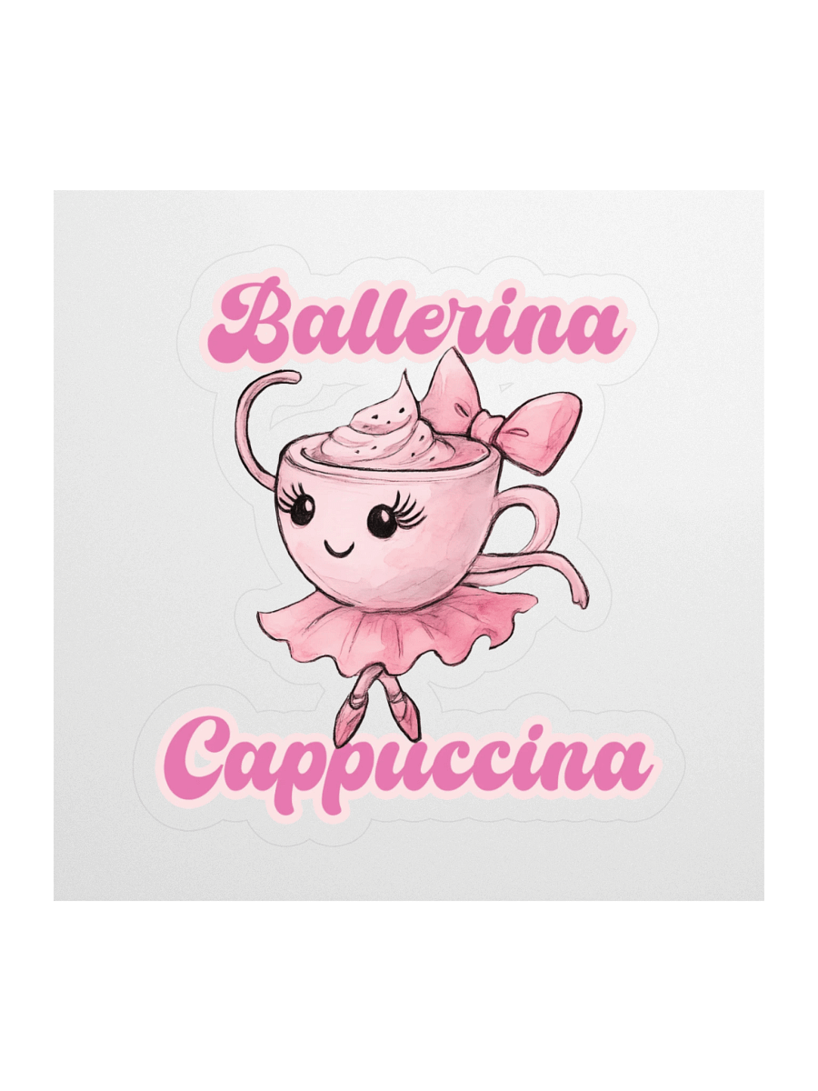 Ballerina Cappuccina watercoolor design Sticker product image (1)