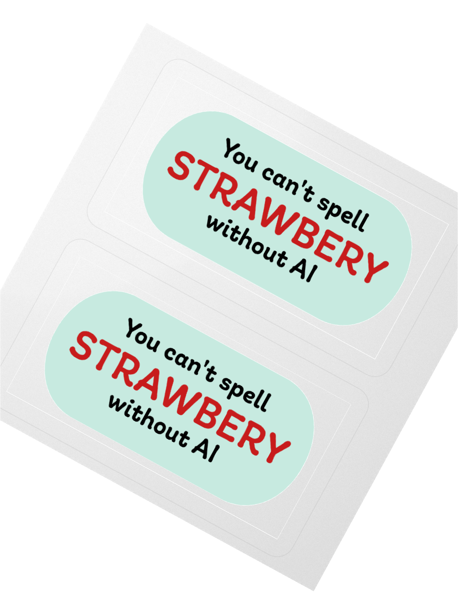 "You can't spell STRAWBERY without AI" stickers product image (4)