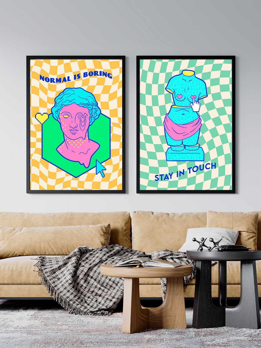 Retrowave poster/Vaporwave print: Stay In Touch. Aphrodite, Venus de Milo — anime poster, aesthetic poster, video game poster, 90s decor product image (6)