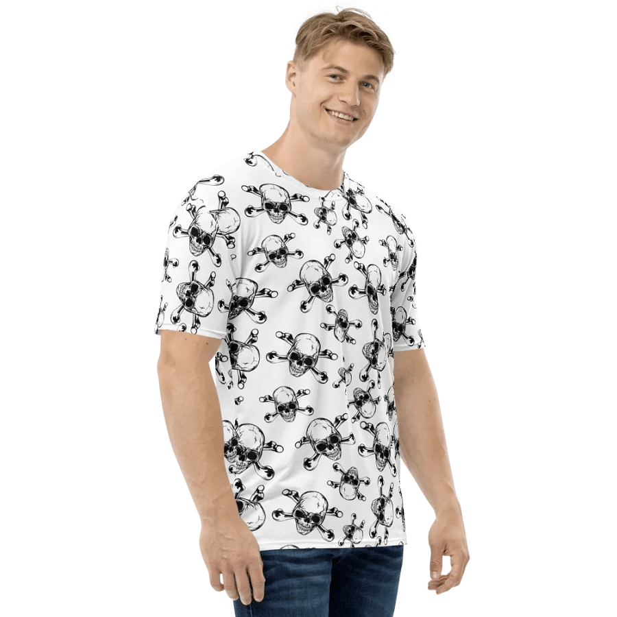Skull & Bones - White - All-Over Print Crew Neck T-Shirt product image (7)