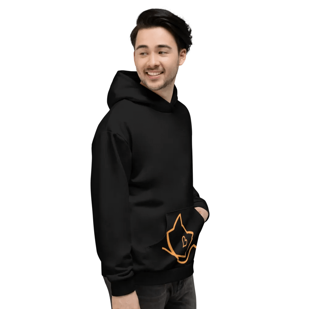 Mellow Ribbon Hoodie (black+orange) product image (7)