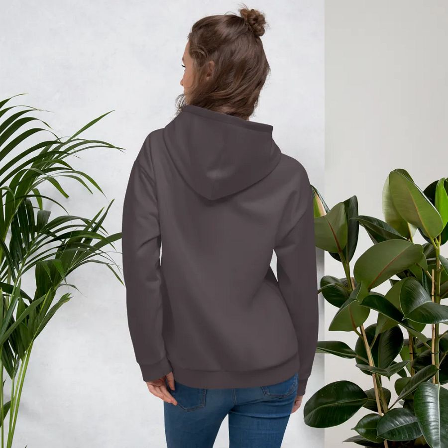 Plain Dark Brown True Summer Unisex Recycled Polyester Heavyweight Premium Hoodie by Treasure Pie product image (12)