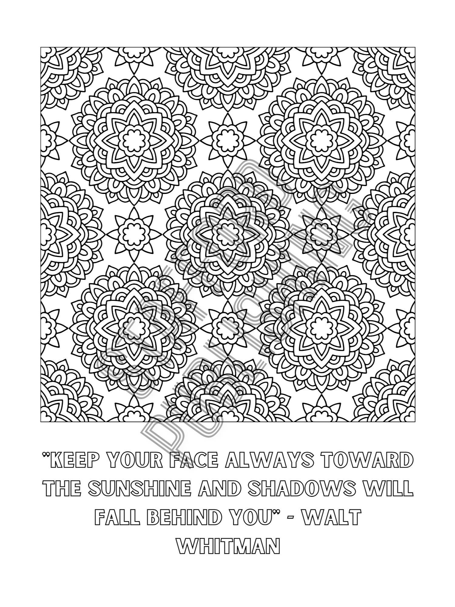 Mandala Coloring Book with Famous Quotations Printable Version product image (6)