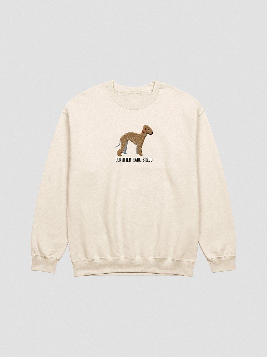 Certified Rare Breed Sweatshirt (Embroidered) of a Bedlington Terrier(Tan) product image (16)
