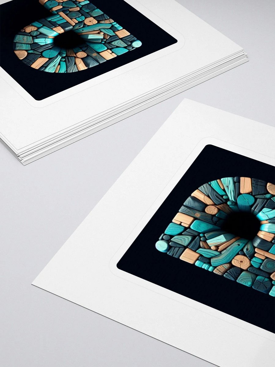 P Mosaic Kiss Cut Stickers | Ai Design initial P product image (4)