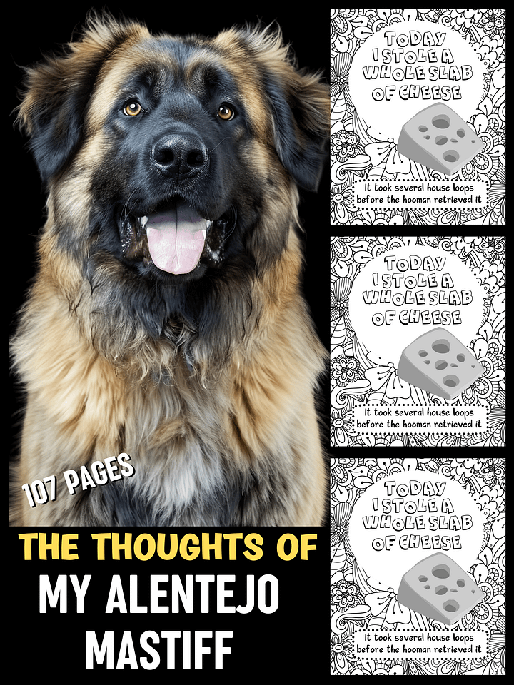 The Thoughts of My Alentejo Mastiff: A Coloring Book product image (1)