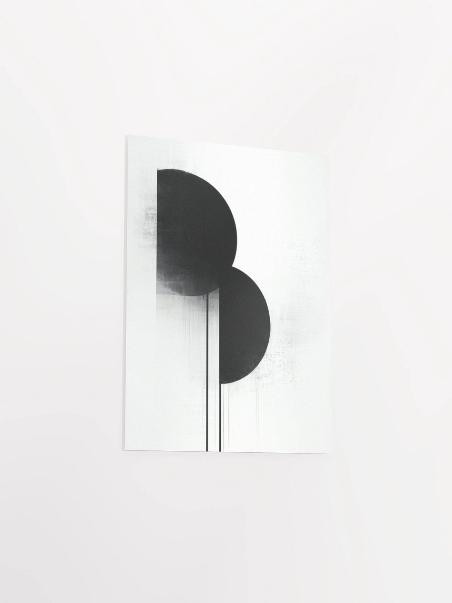Eclipse of Contrast Poster | Black & White Abstract Minimalist Wall Art Print, Modern Monochrome Print product image (28)
