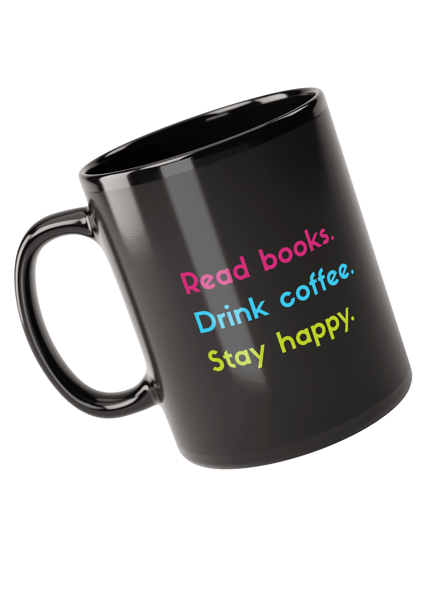 Happy Reader's Coffee Mug (Black) product image (5)
